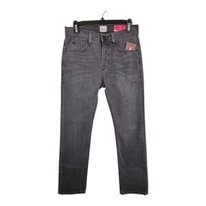 Imperial Motion Mercer Denim Jeans Mens 28x30 Gray Slim Straight Button Fly NWT